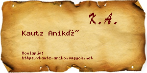 Kautz Anikó névjegykártya