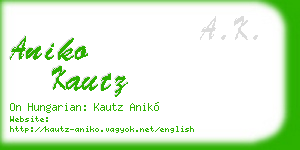 aniko kautz business card